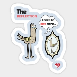 Reflection Chicken Sticker